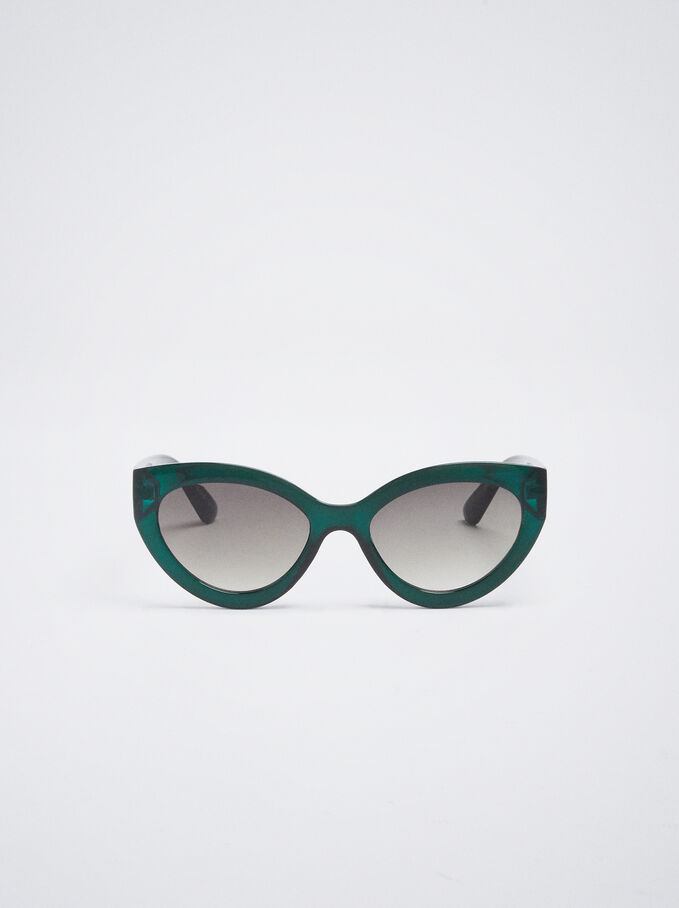 Gafas De Sol Cat Eye, Verde, hi-res