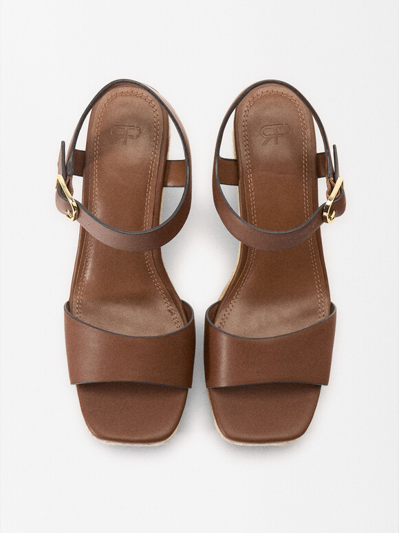 Wedge Sandal With Buckle, , hi-res