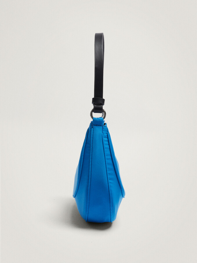 Nylon Shoulder Bag, Blue, hi-res