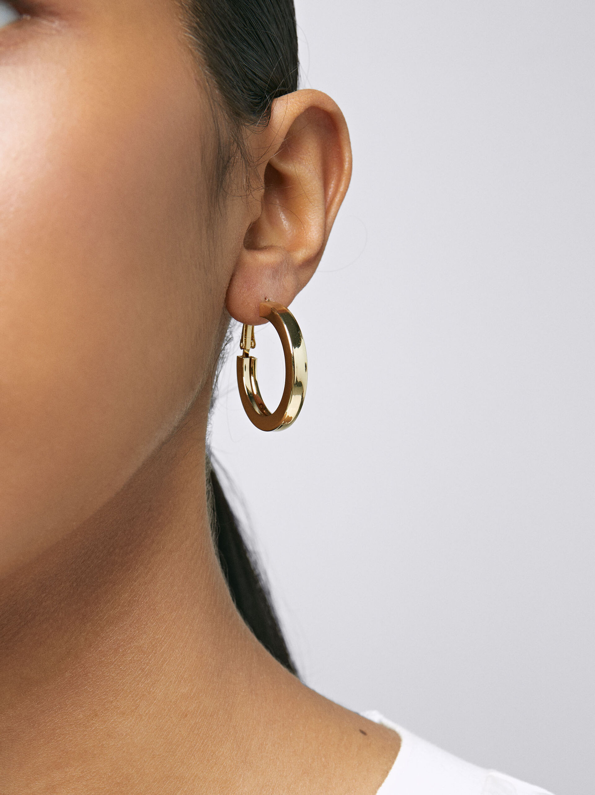 Small silver hoop earrings image number 1.0