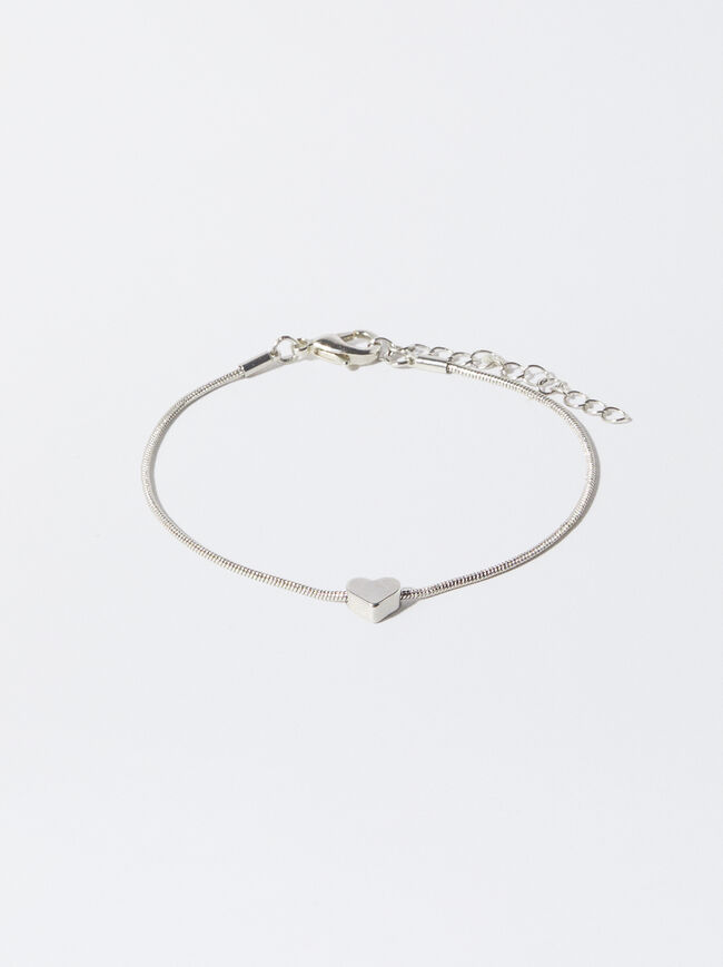 Silver Bracelet With Heart