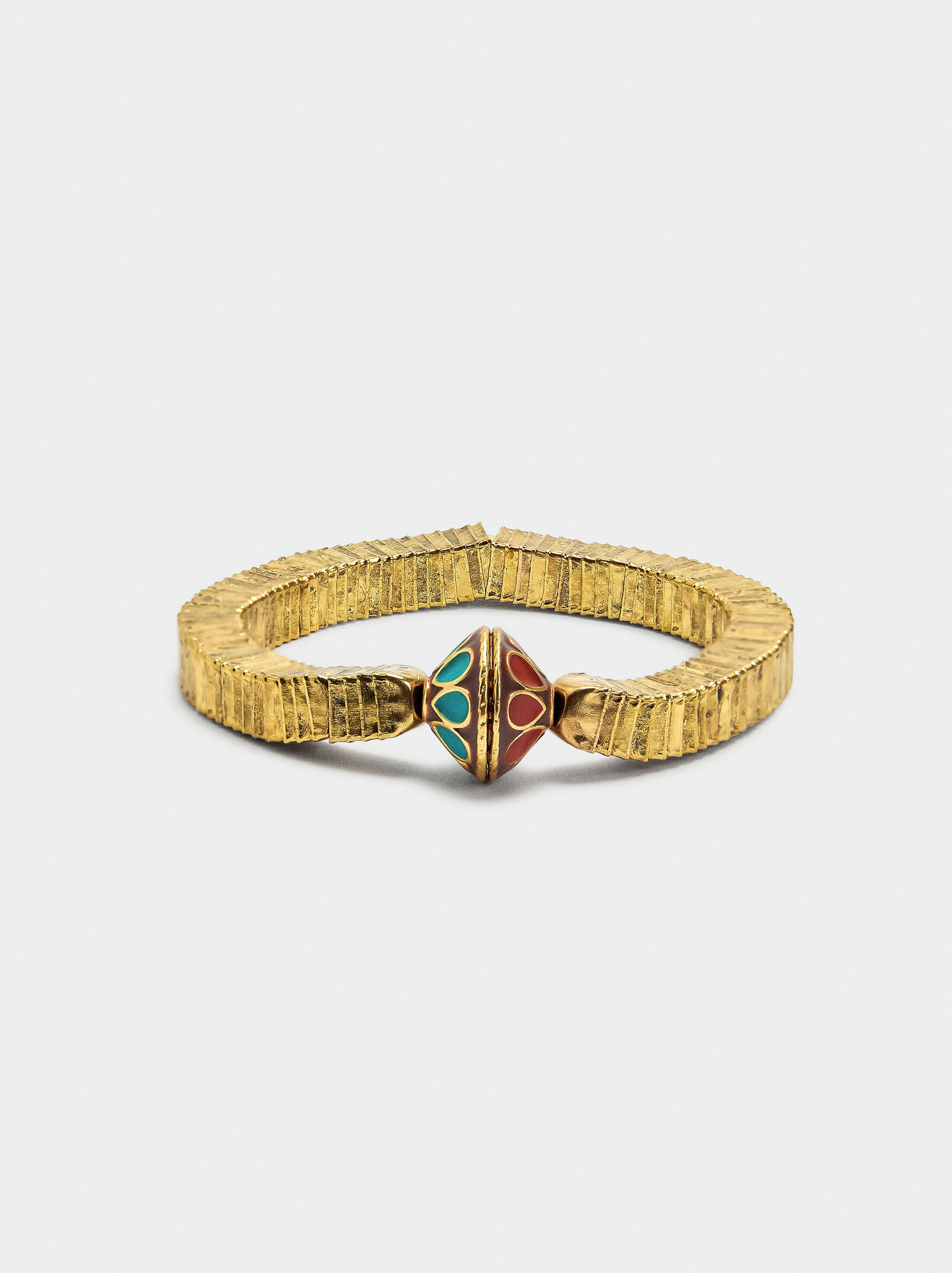 Square elastic bracelet with pendant image number 0.0