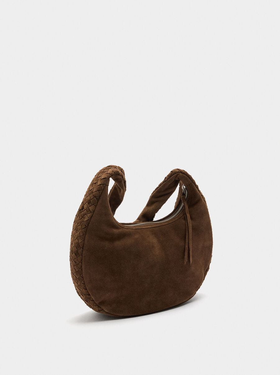 Hobo bag with braided leather