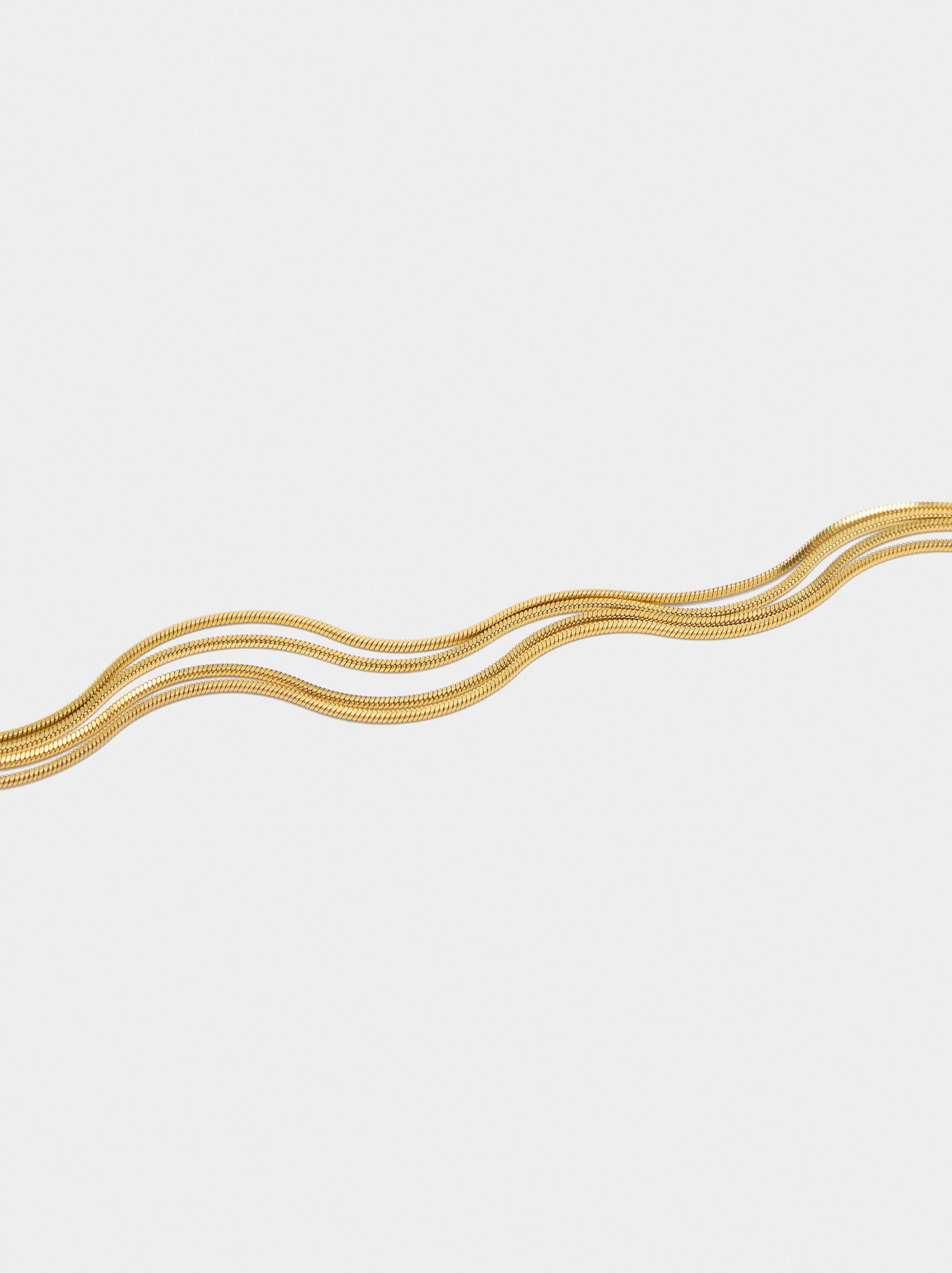 Multi-collar snake chain – stainless steel image number 1.0