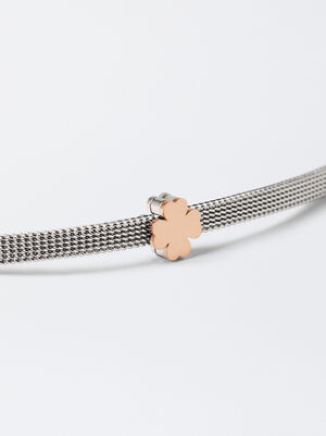 Stainless Steel Bracelet With Shamrock image number 1.0