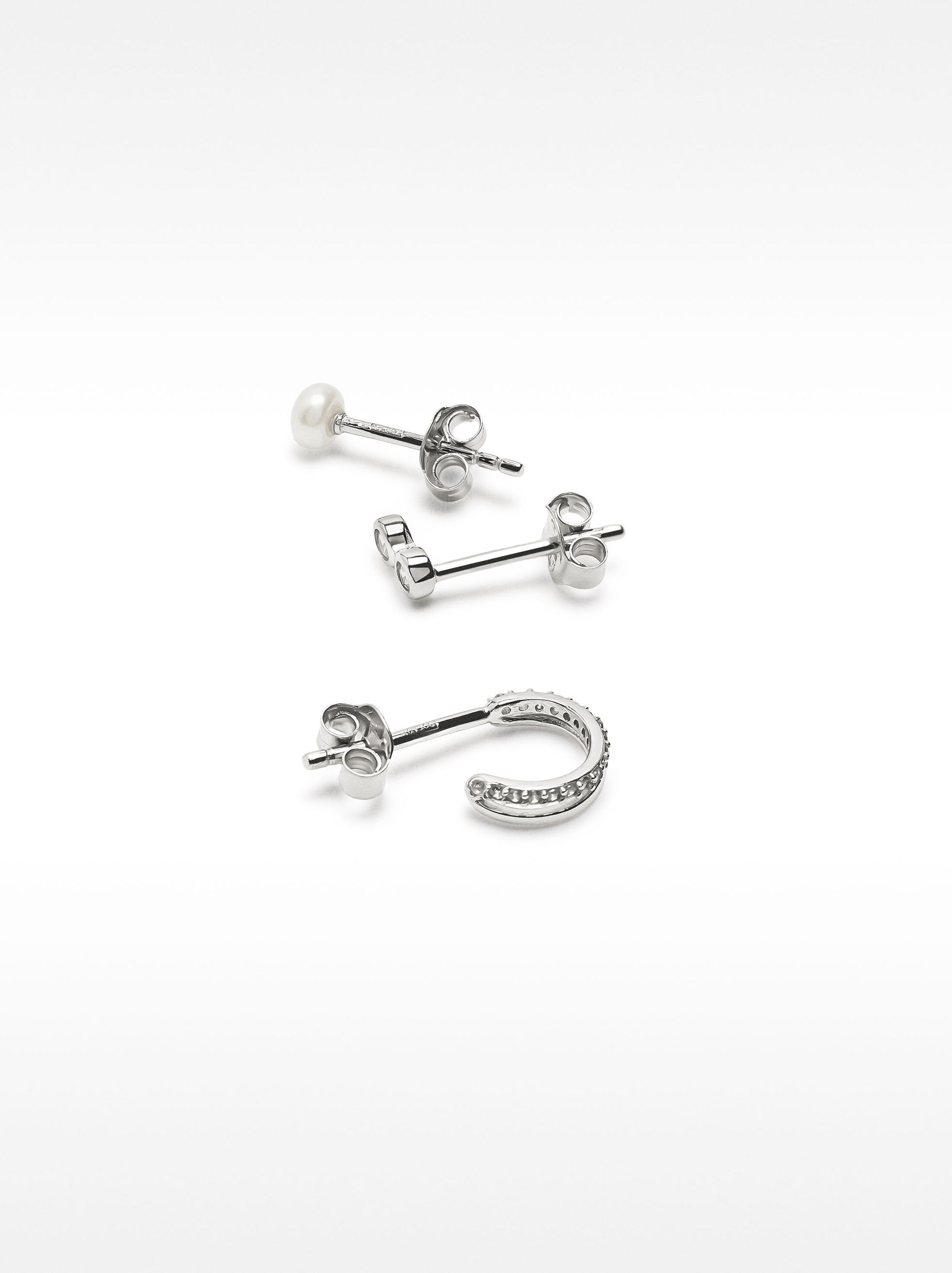 Earring set with freshwater pearl – 925 sterling silver image number 3.0