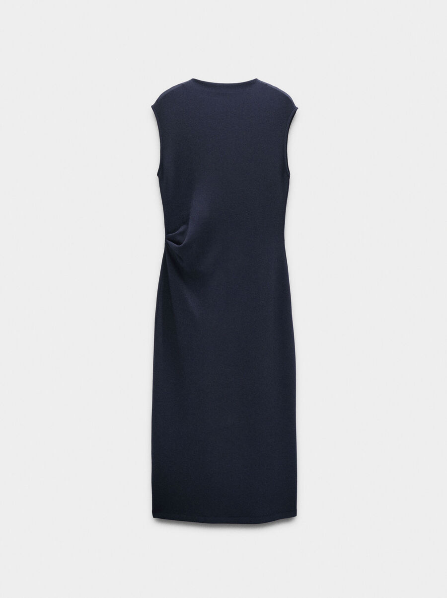 Midi dress with draped