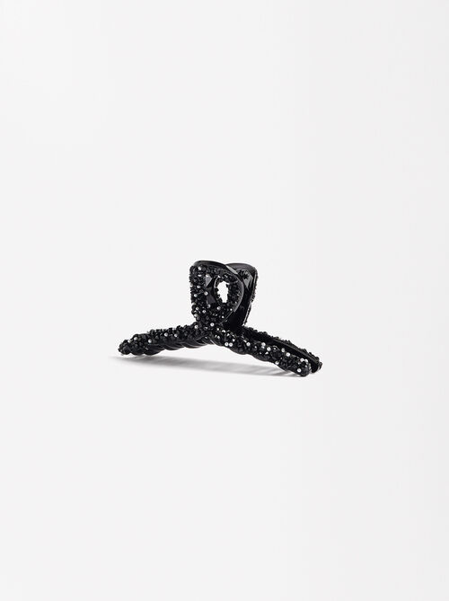 Hair claw with pearls and beads