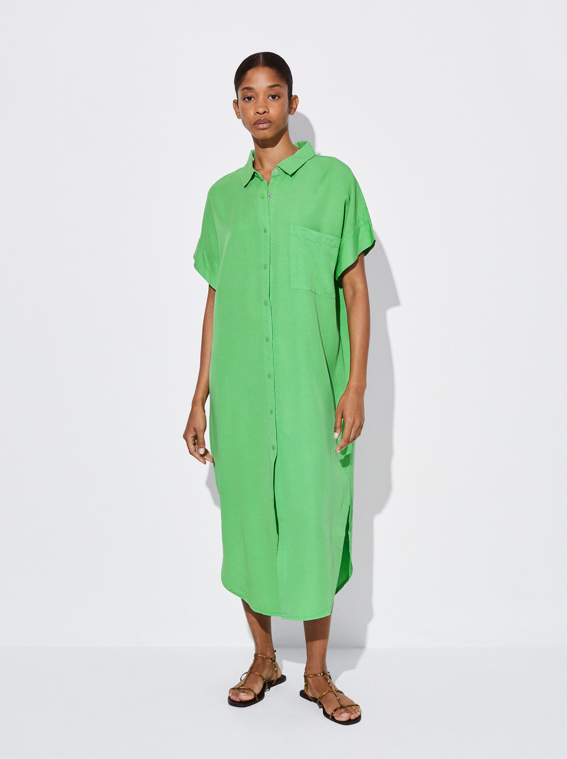 Tshirt top dress green