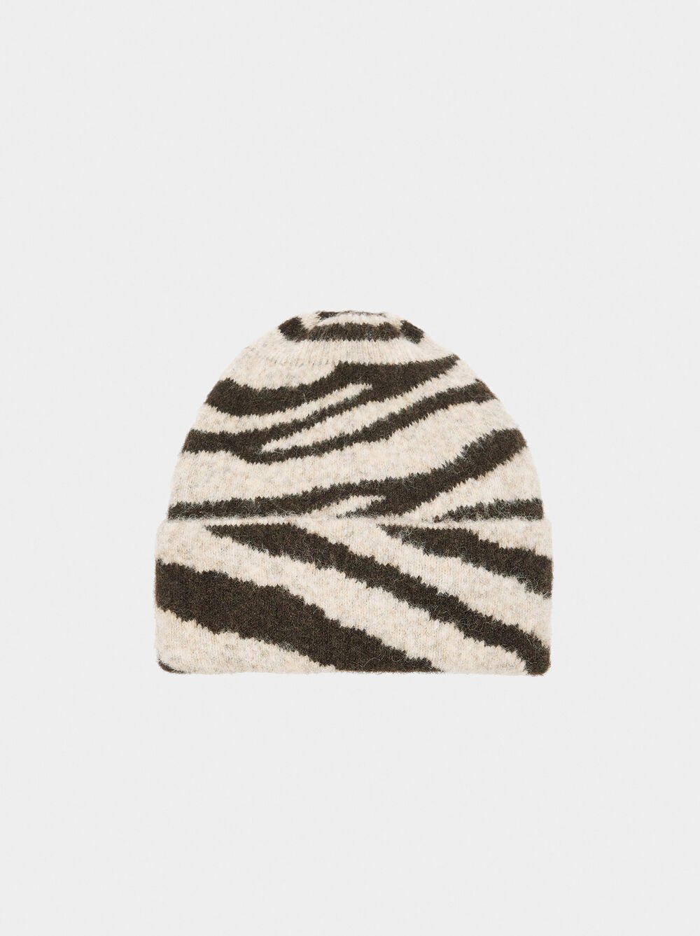 Animal printed hat with cuff