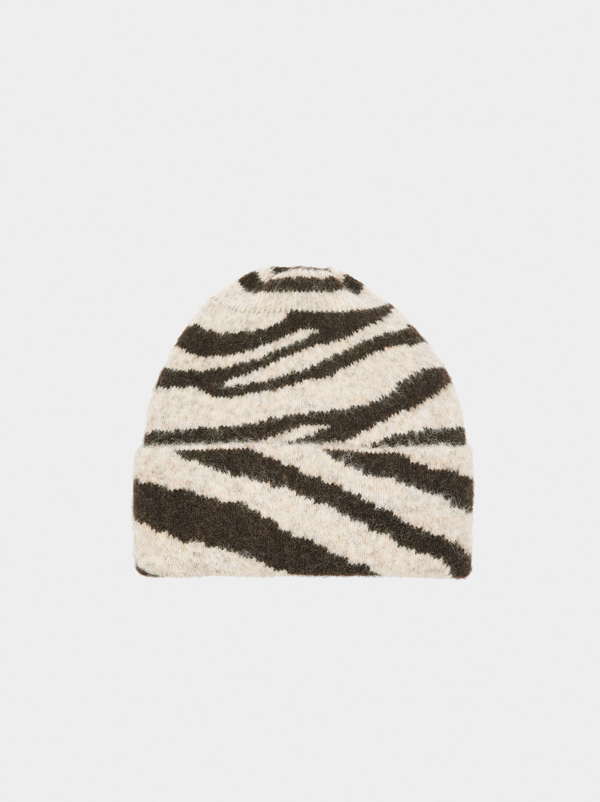 Mütze mit Animal-Print und Bündchen image number 0.0