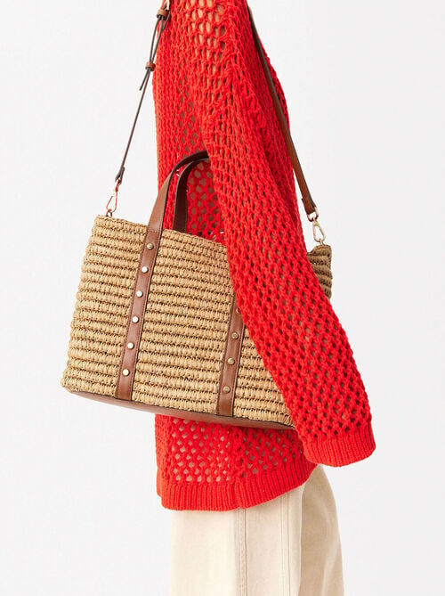 Straw Effect Tote Bag