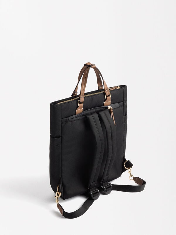 Nylon backpack with pendant