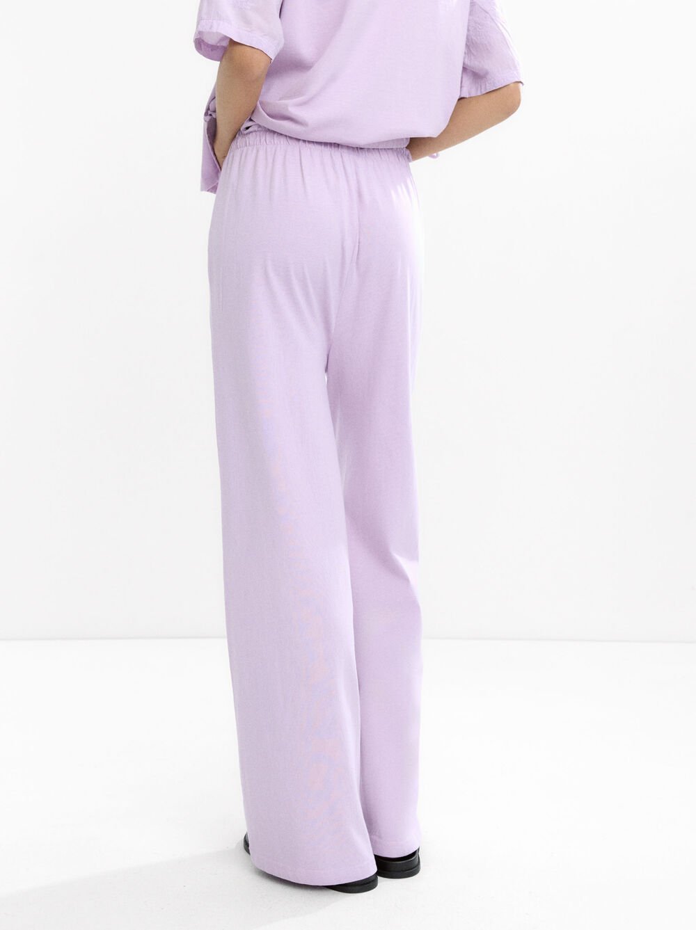 100% cotton trousers with embroidery