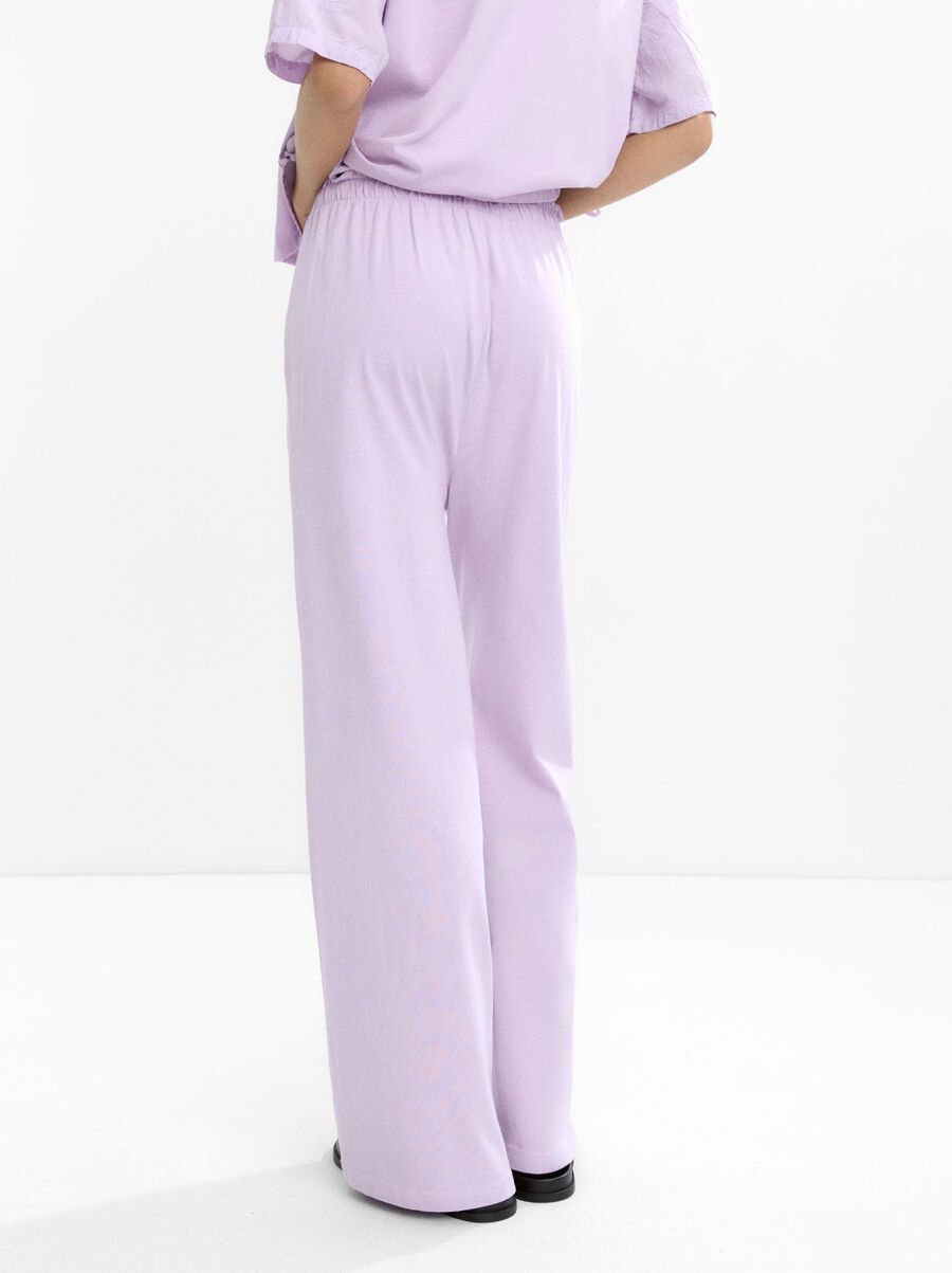100% cotton trousers with embroidery