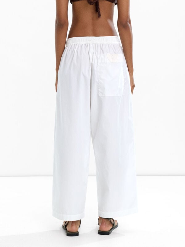 100% cotton pleated trousers