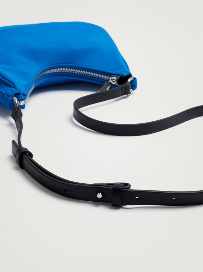 Nylon Shoulder Bag, Blue, hi-res