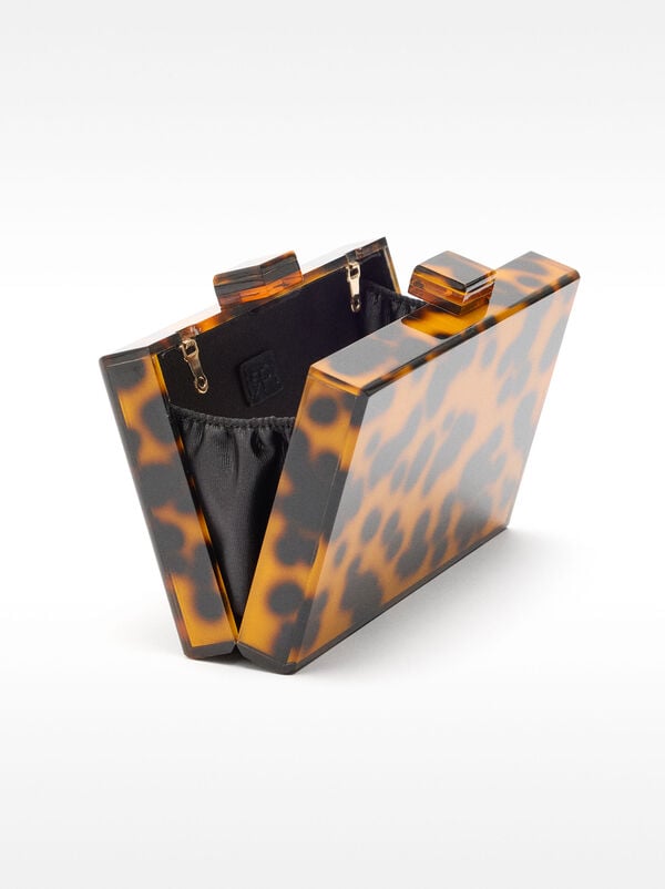 Rigid printed party clutch