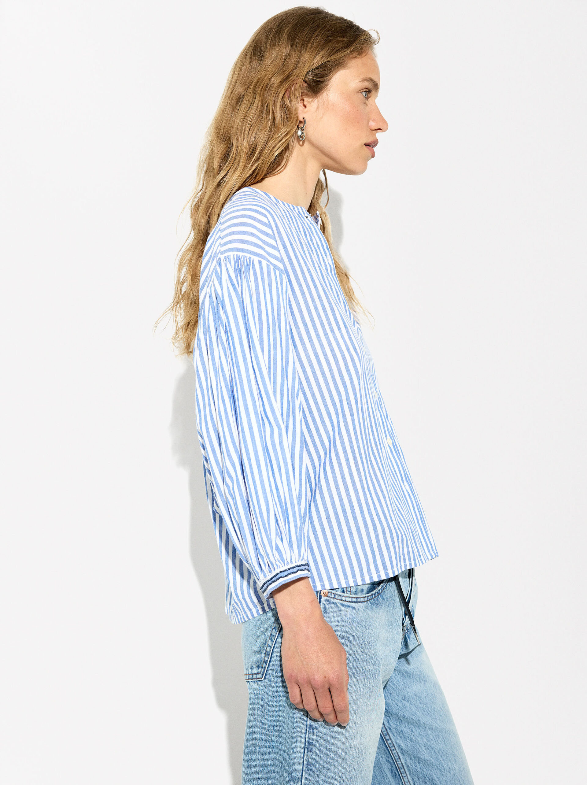 100% Cotton Striped Shirt image number 4.0
