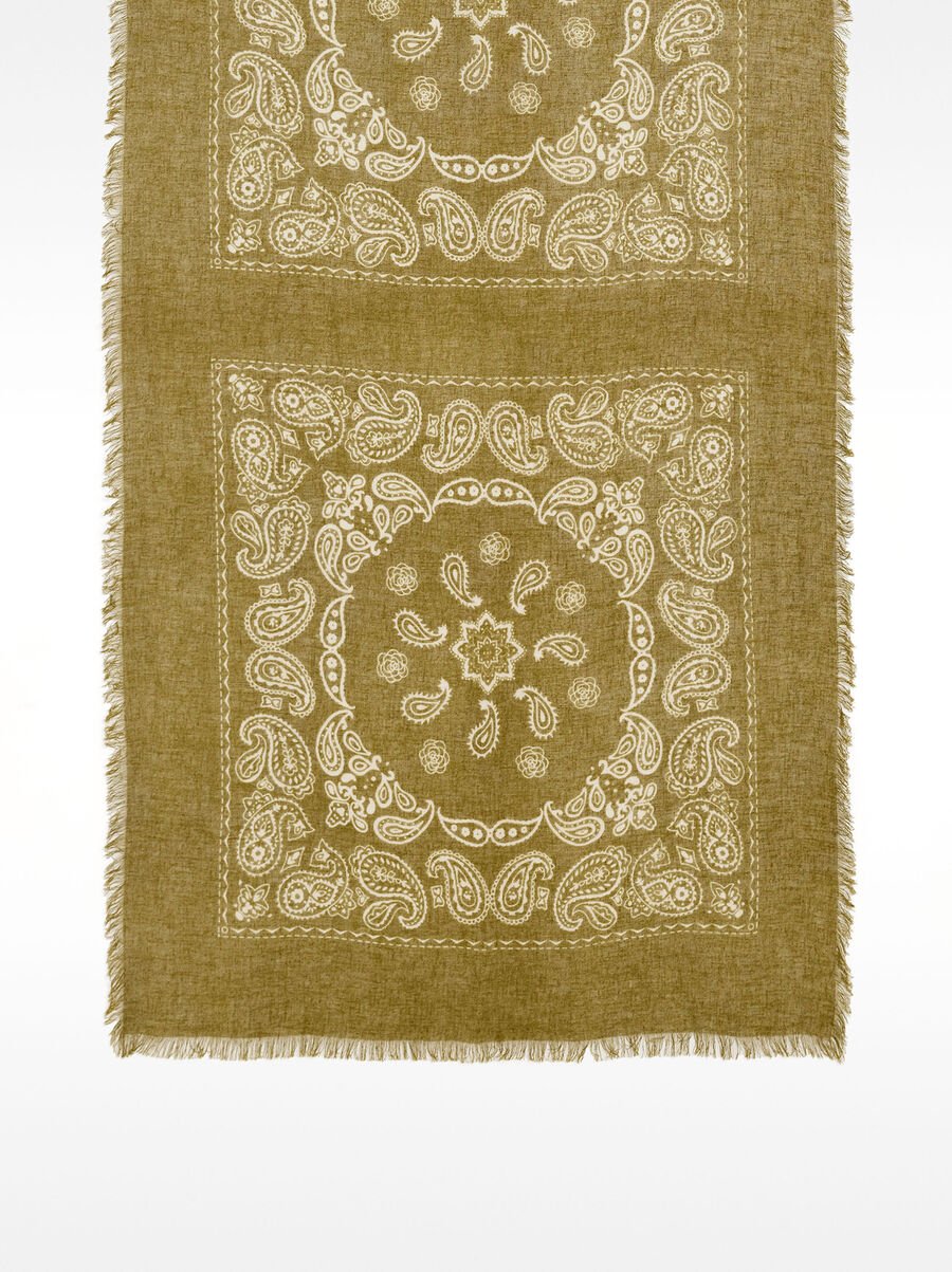 Printed linen scarf