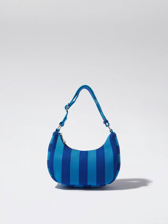 Striped Shoulder Bag, Blue, hi-res