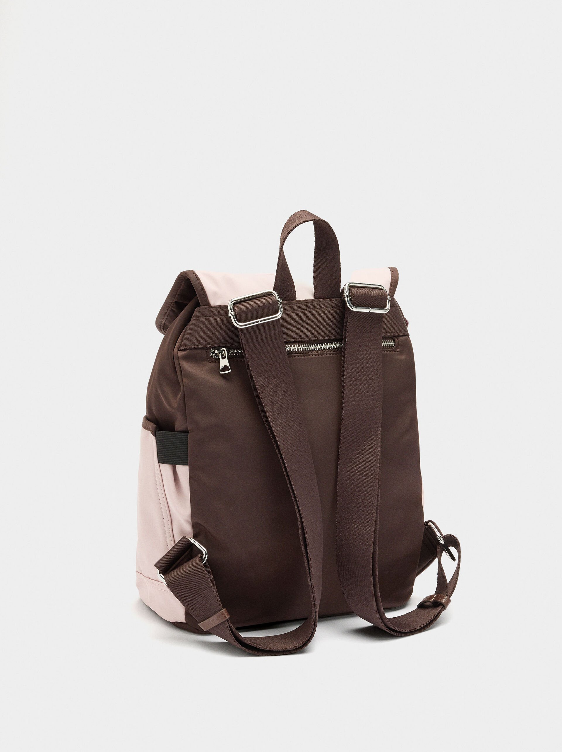 Nylon colour block backpack image number 3.0
