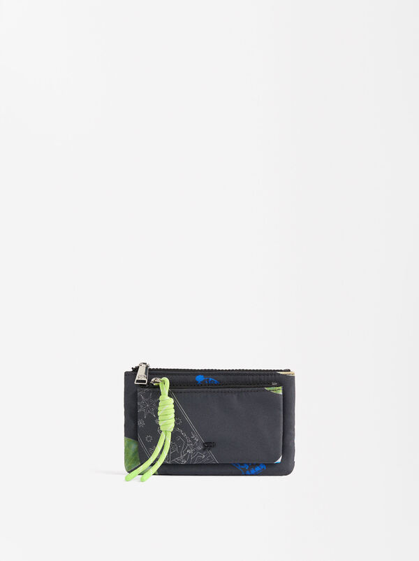Printed nylon coin purse