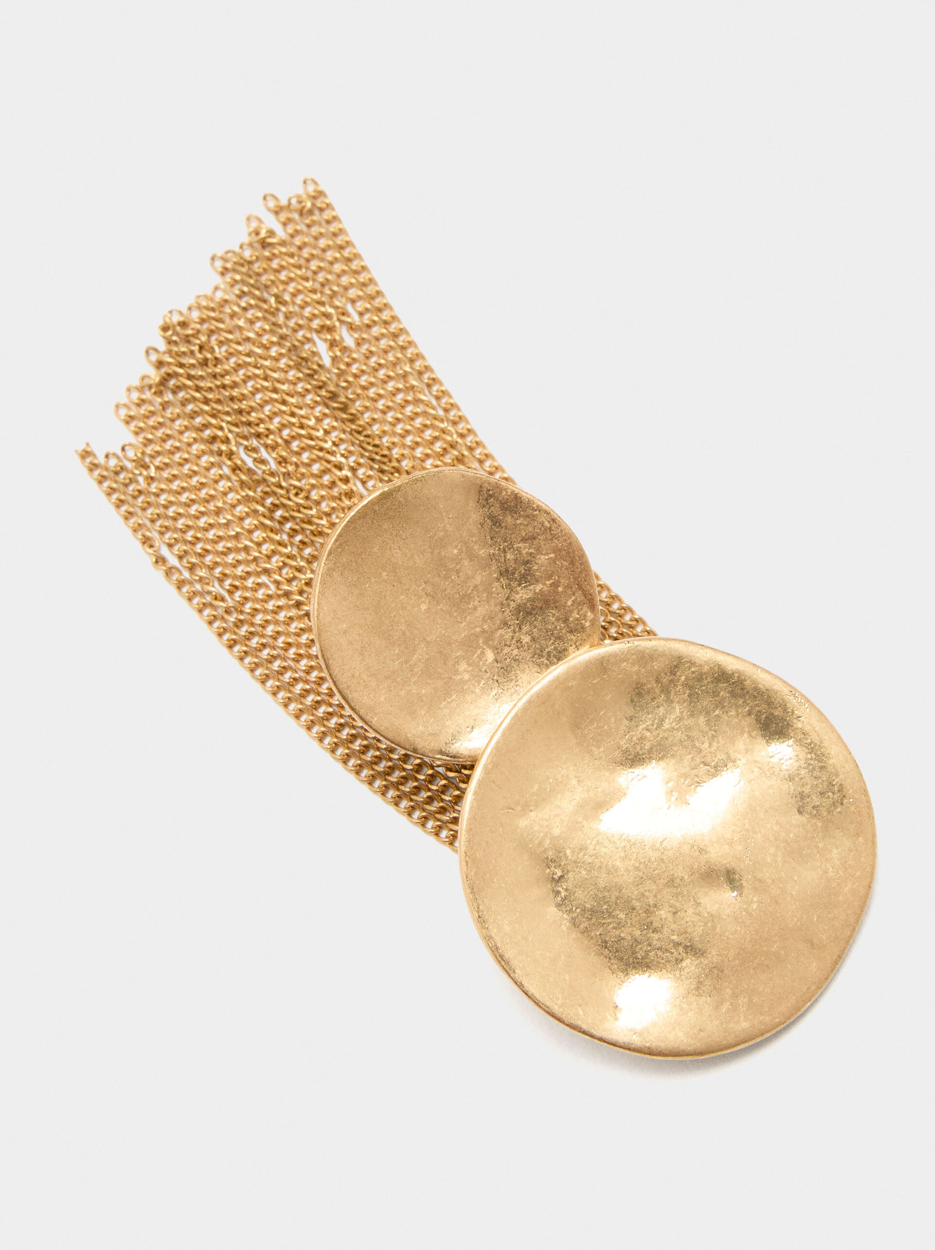 Long round earrings with chains image number 1.0