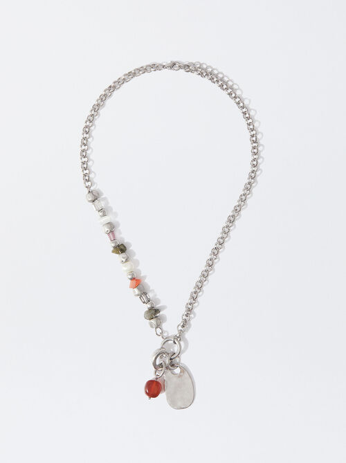 Necklace With Stones And Crystals