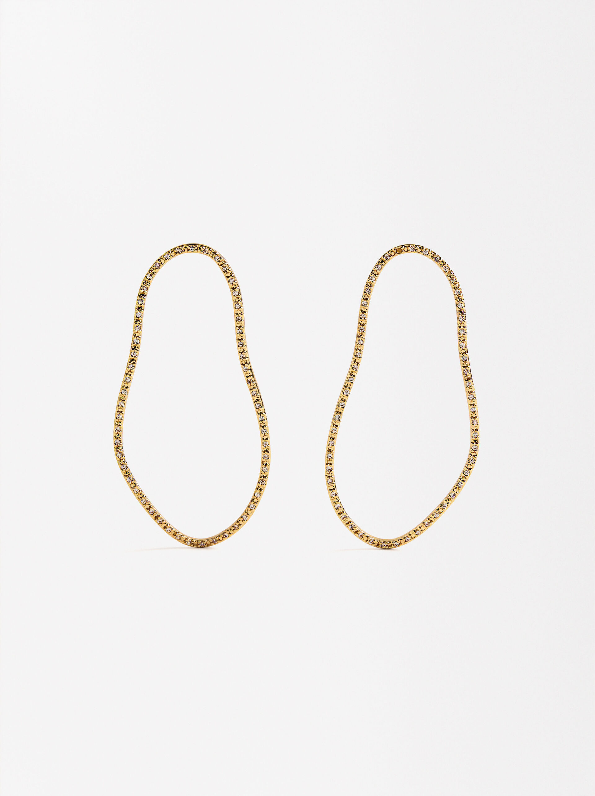 Orecchini irregolari con zirconia image number 0.0