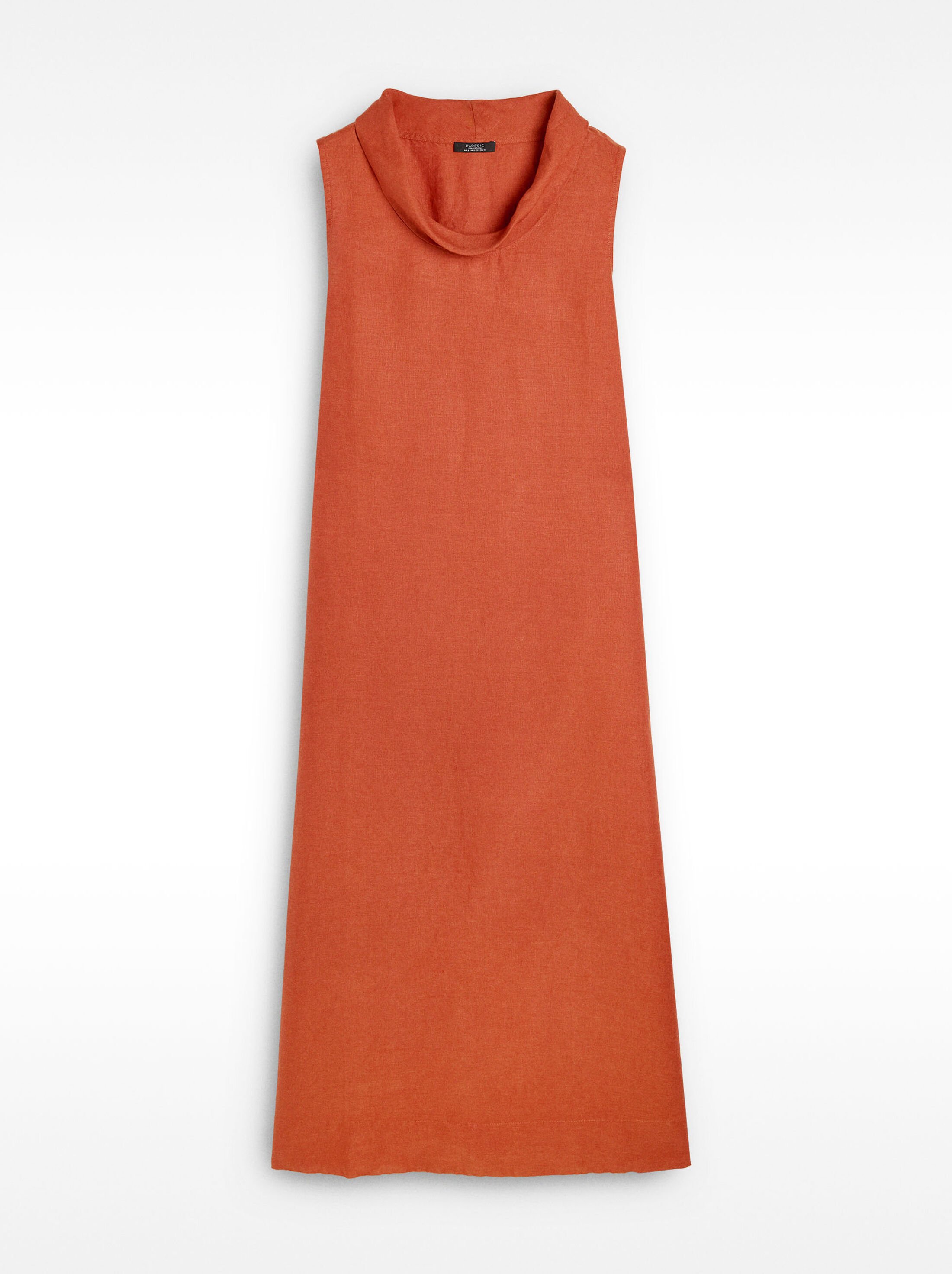 Vestido midi 100% linho image number 0.0