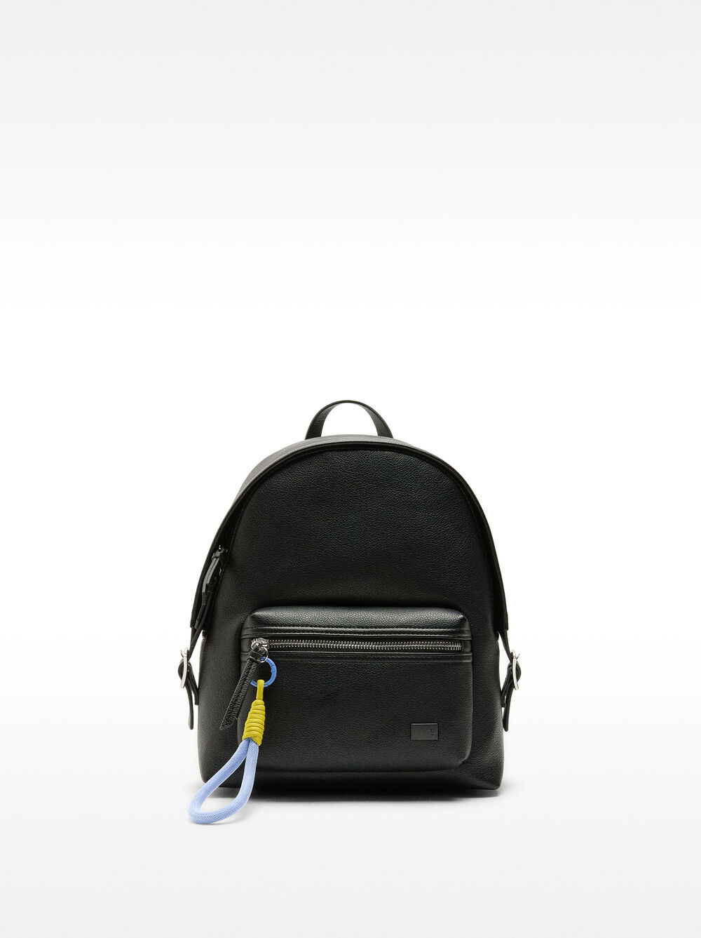 Textured backpack with pendant