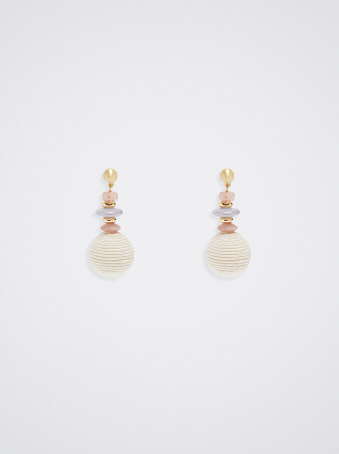 Multicoloured Resin Earrings, Multicolor, hi-res