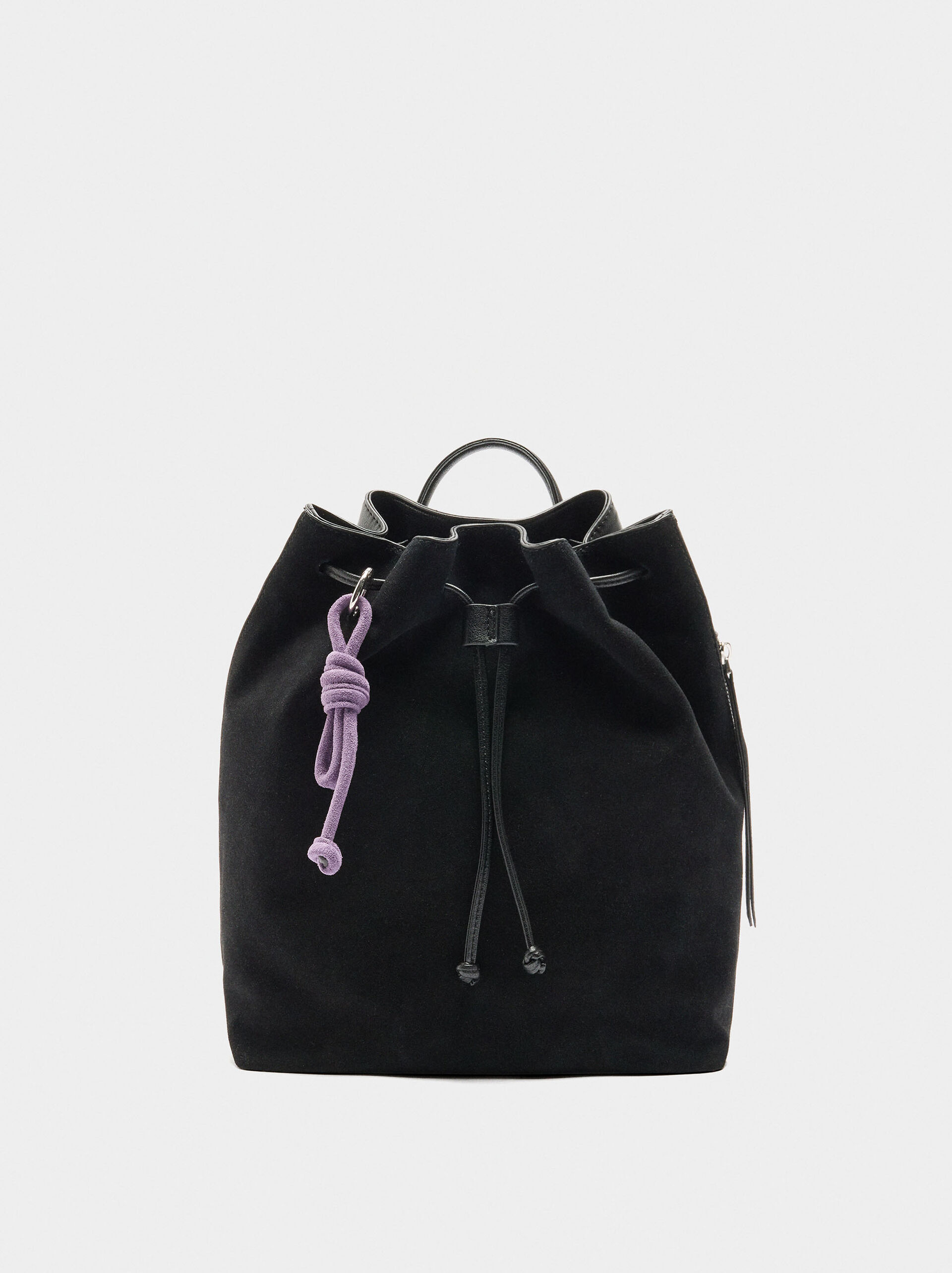 Backpack with leather details image number 0.0