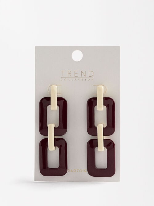 Pendientes maxi rectangulares