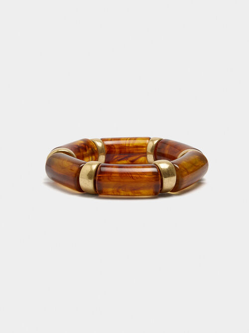 Elastic bracelet with tortoiseshell effect