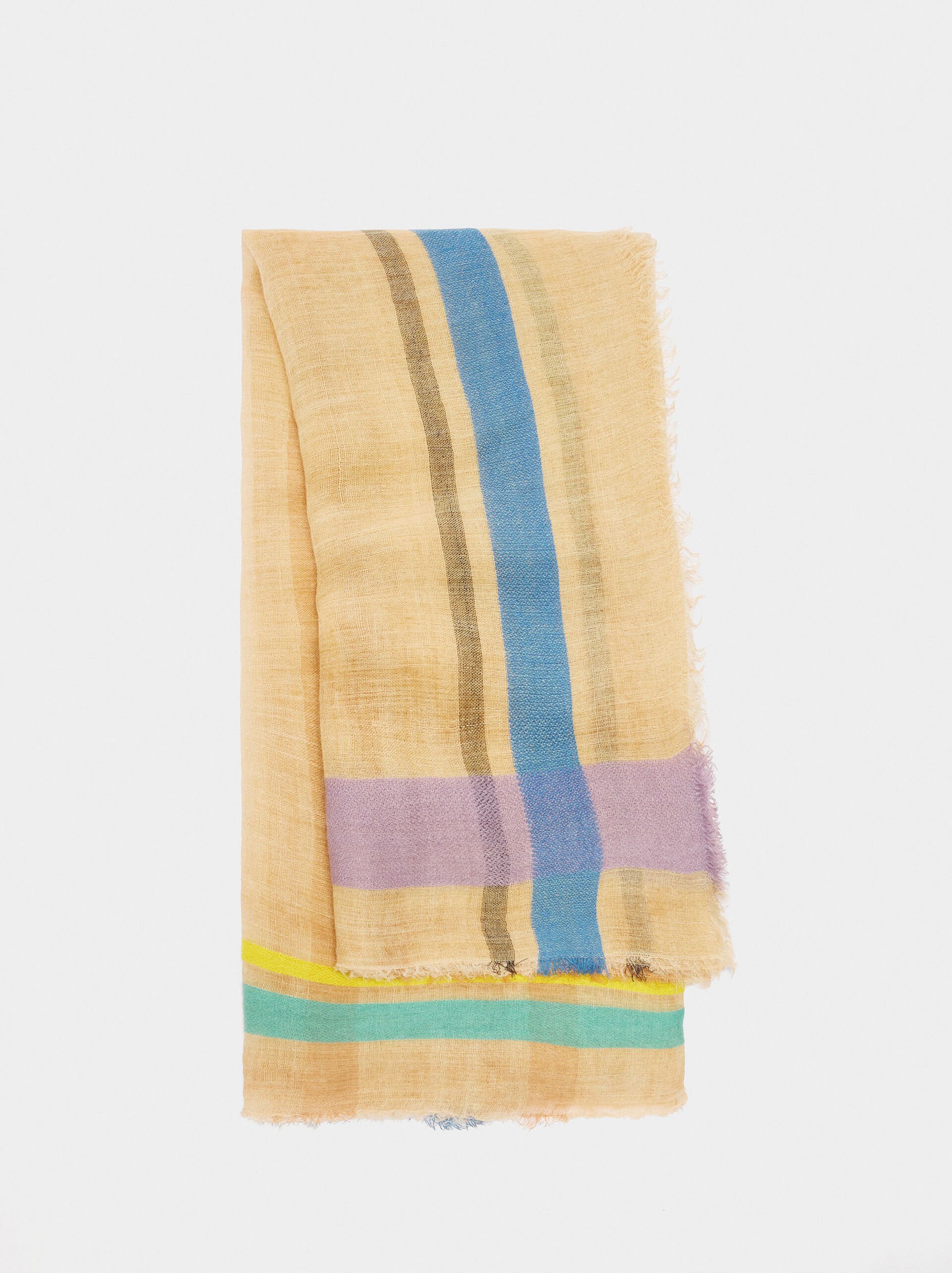 Printed pashmina with wool image number 0.0