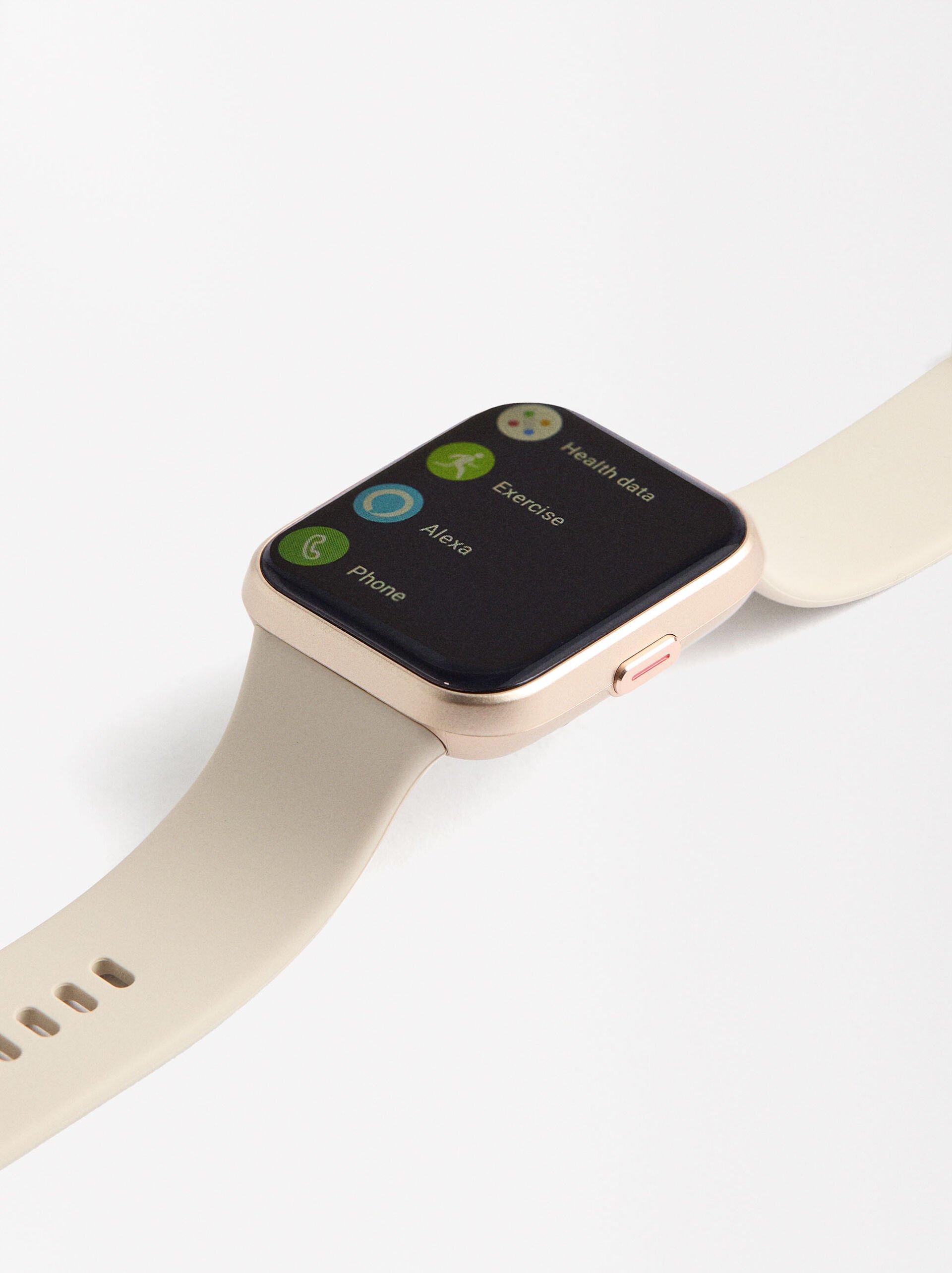 Smartwatch with silicone strap image number 1.0