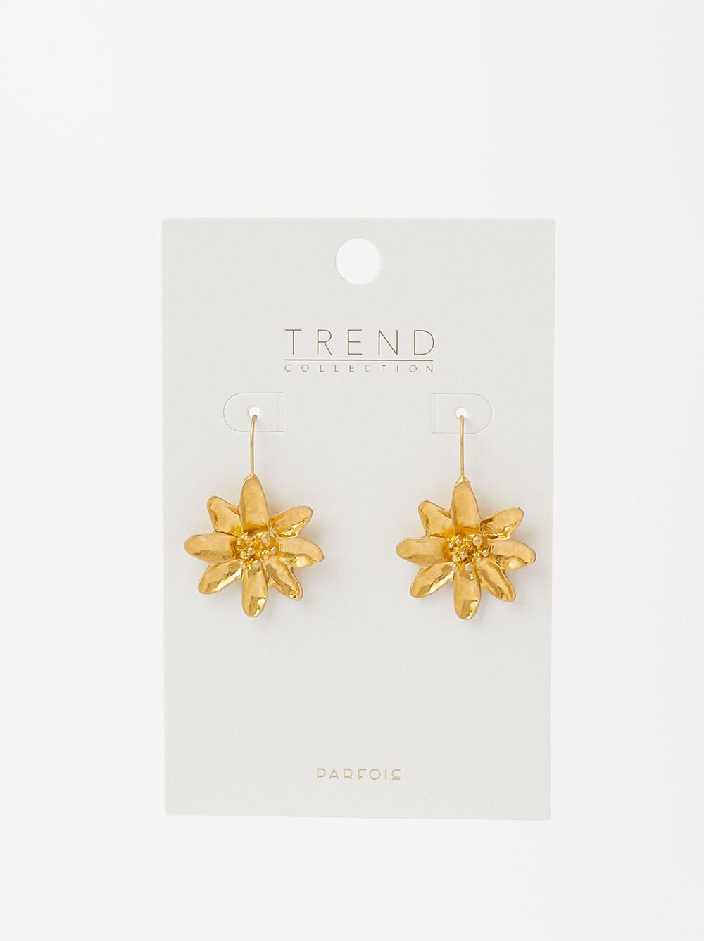 Goldene Ohrringe Mit Riesenblüte