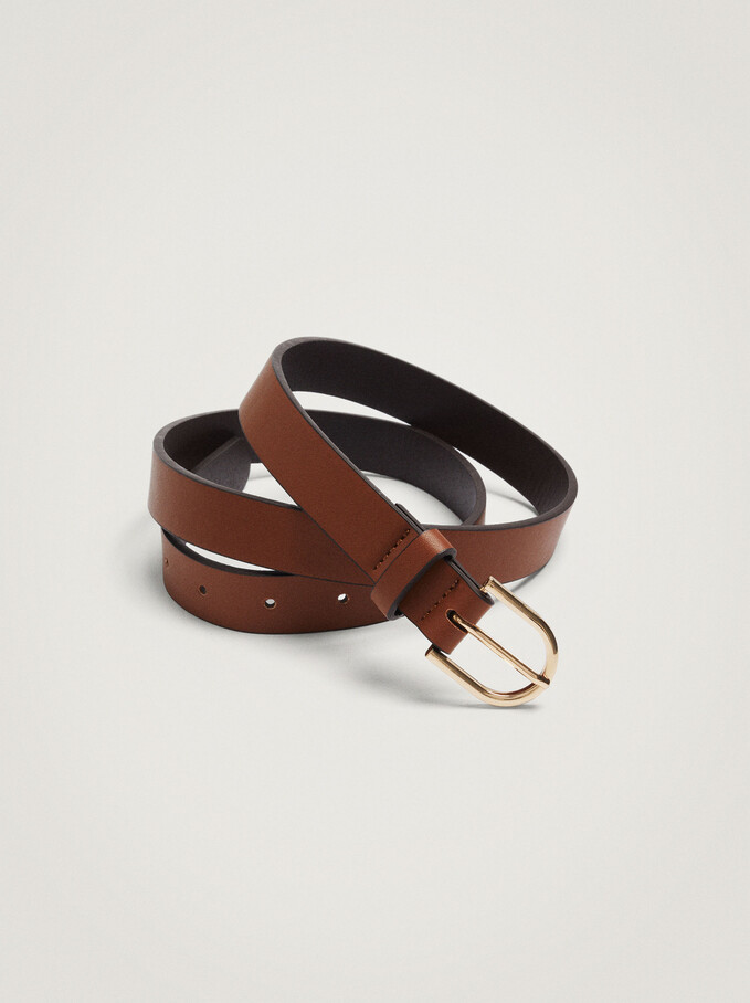 Belt Made From Recycled Materials, Camel, hi-res