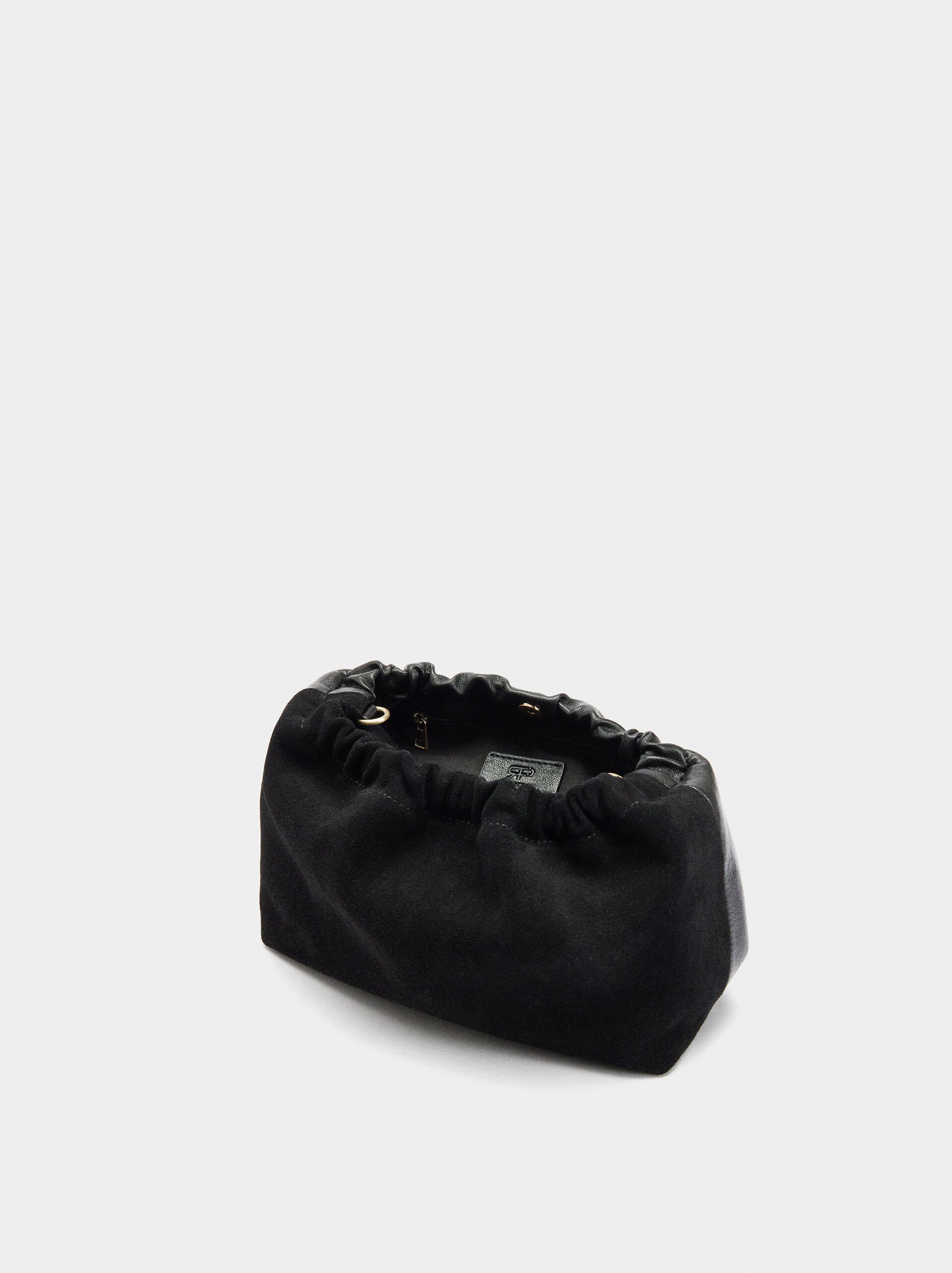 Sac bandoulière avec détails en cuir image number 3.0