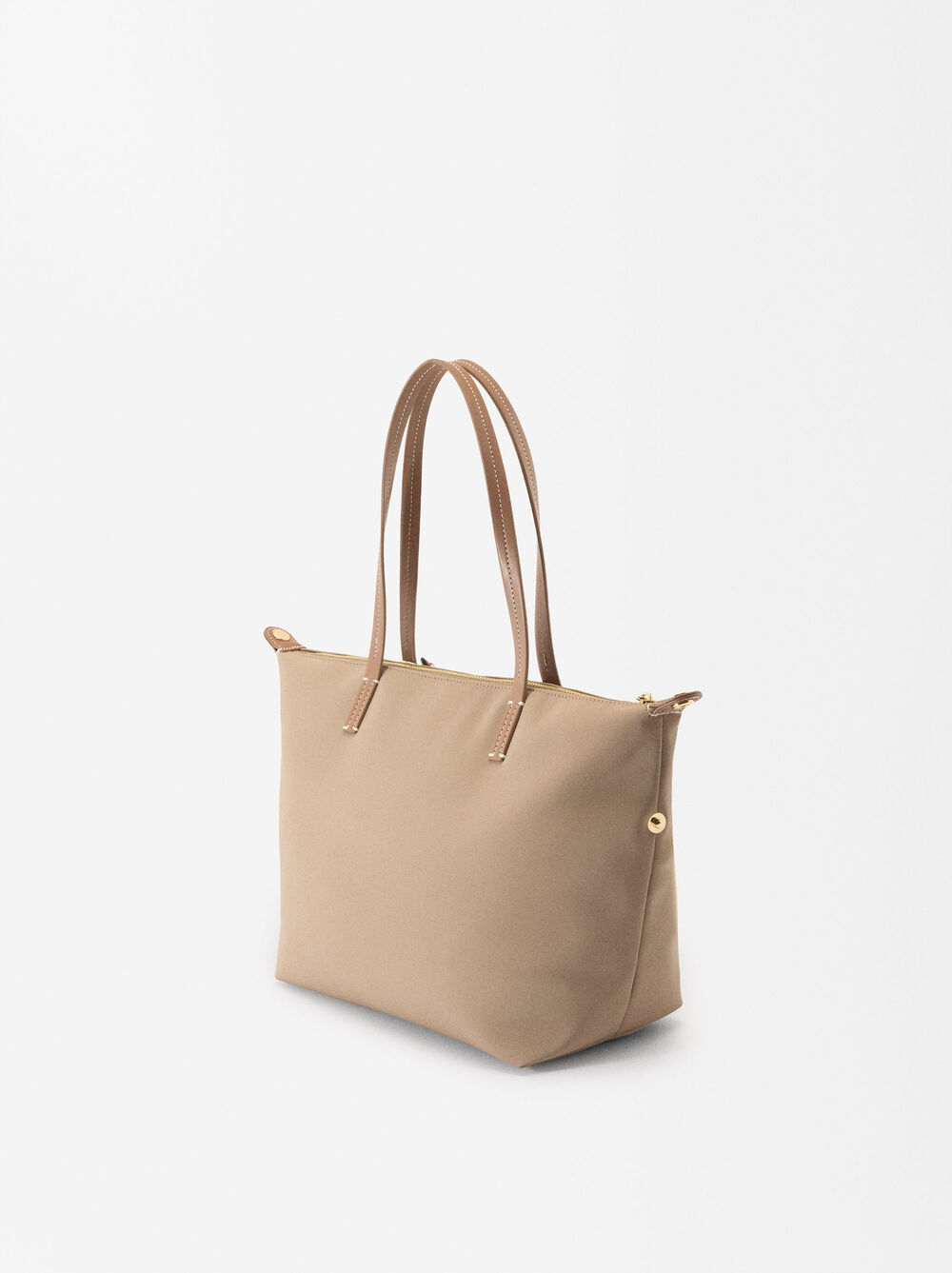 Nylon-Effect Tote Bag With Detachable Coin Purse