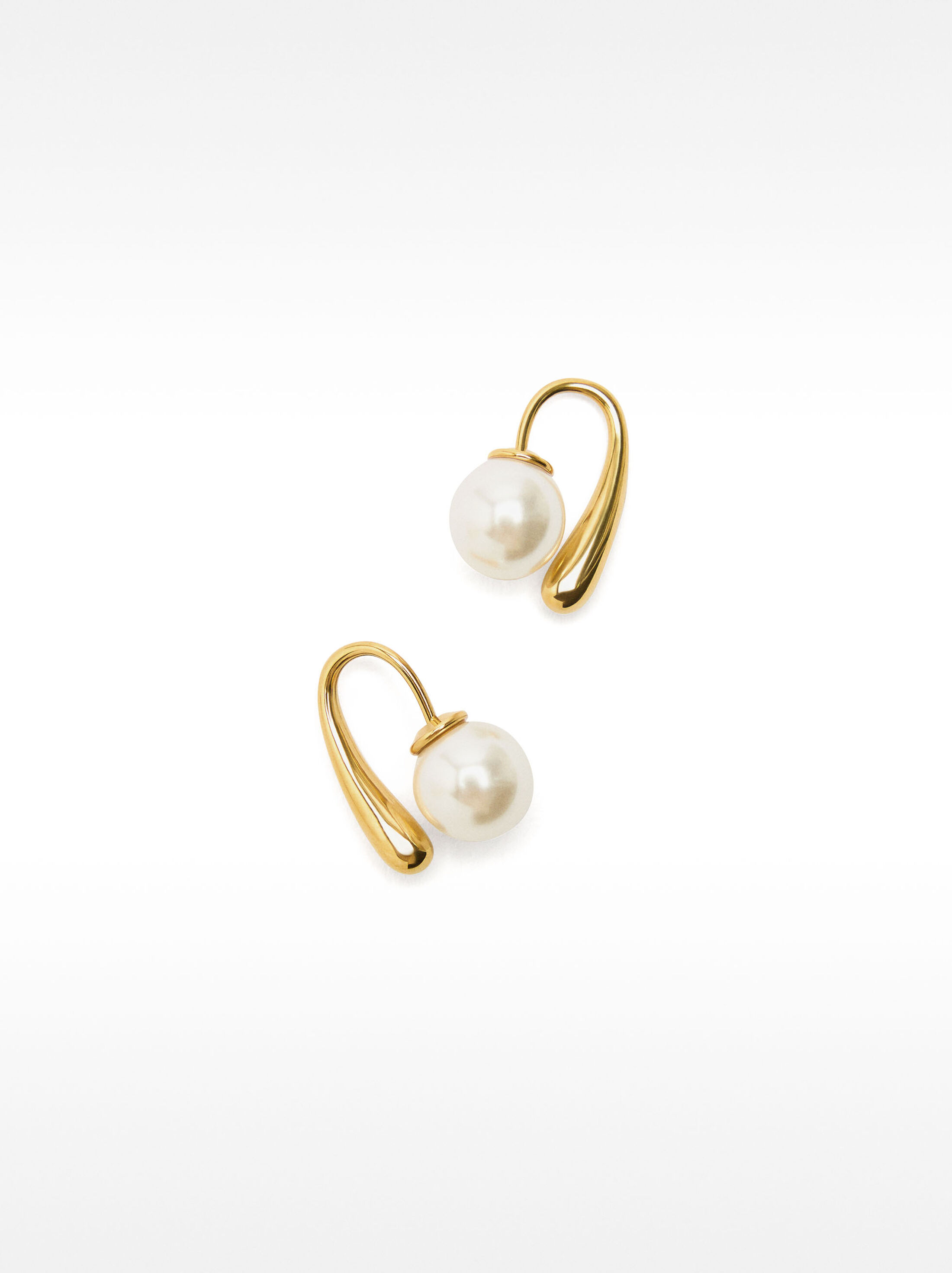 Pearl earrings - stainless steel image number 2.0