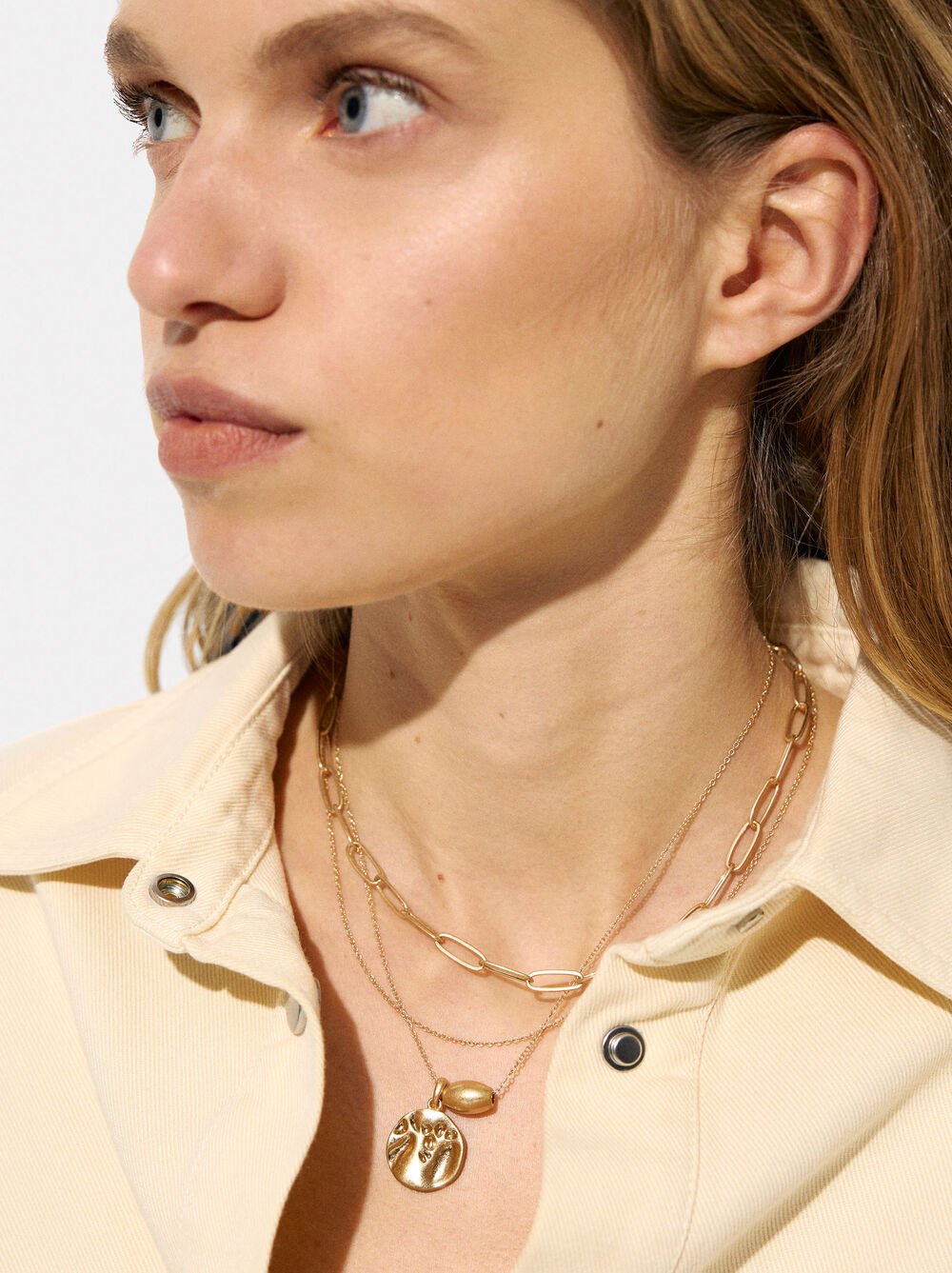 Necklace set with links and pendant