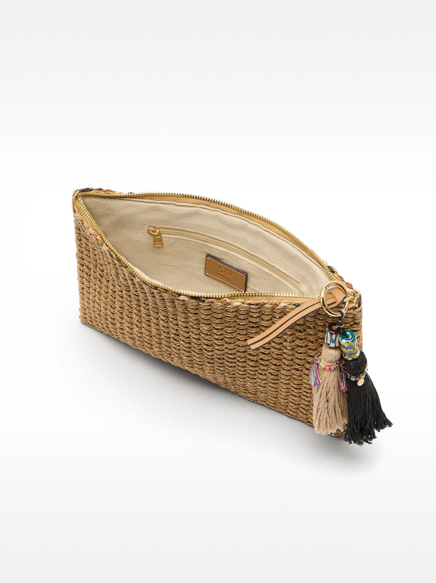 Handbag straw effect