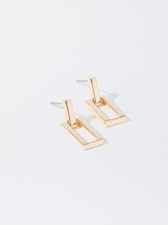 Gold Earrings, Golden, hi-res