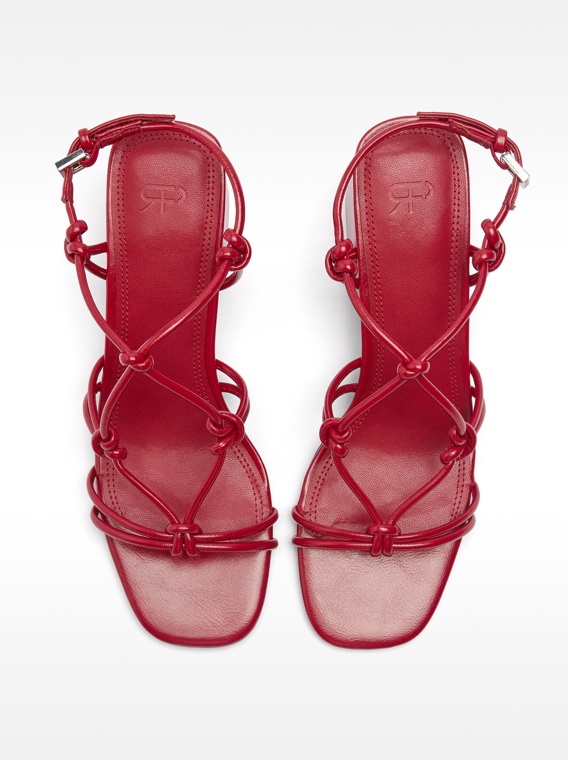 Heeled sandals with straps and knots image number 0.0