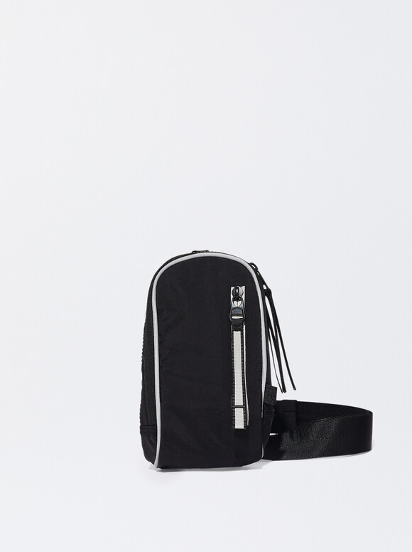 Online Exclusive - Nylon Bum Bag, Black, hi-res