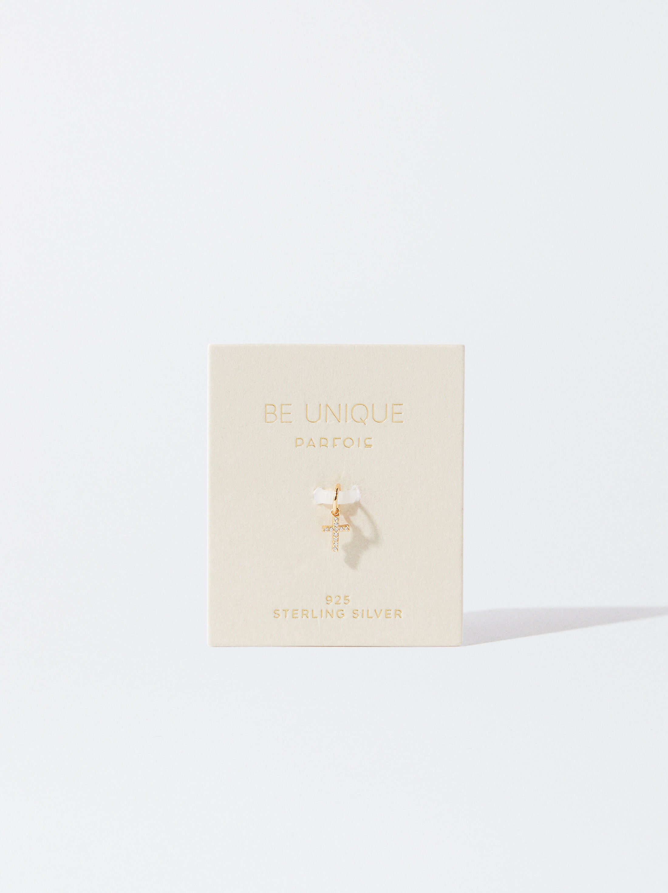 925 silver zirconia cross charm image number 2.0