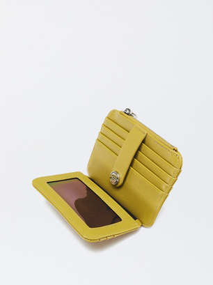 Card Holder With Coin Purse, Lime, hi-res